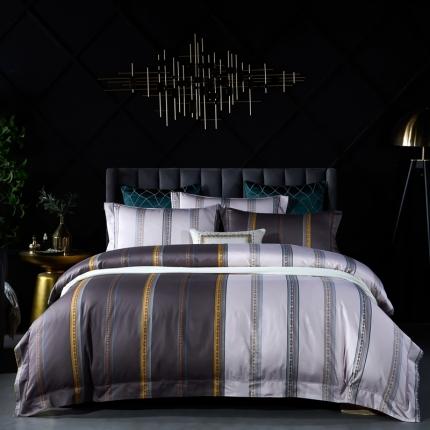 91家纺网 家纺一手货源 找家纺 娇逸 2020新款100支全棉数码印花四件套 华尔兹