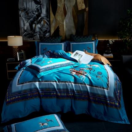 91家纺网 家纺一手货源 找家纺 （总）娇逸 2020新款100支全棉数码印花四件套