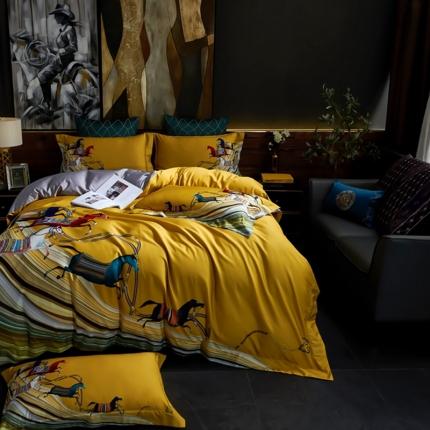 91家纺网 家纺一手货源 找家纺 （总）娇逸 2020新款100支全棉数码印花四件套