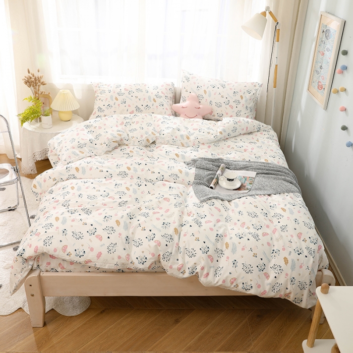 91家纺网 家纺一手货源 找家纺 田野家居 2020新款全棉北欧生活系列四件套 奇异果园