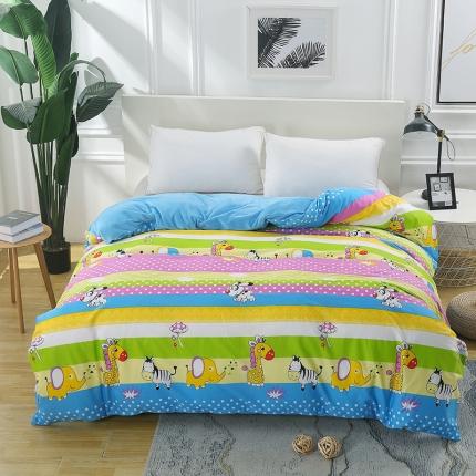 雨萝 2020新款棉加绒单被套 动物派对