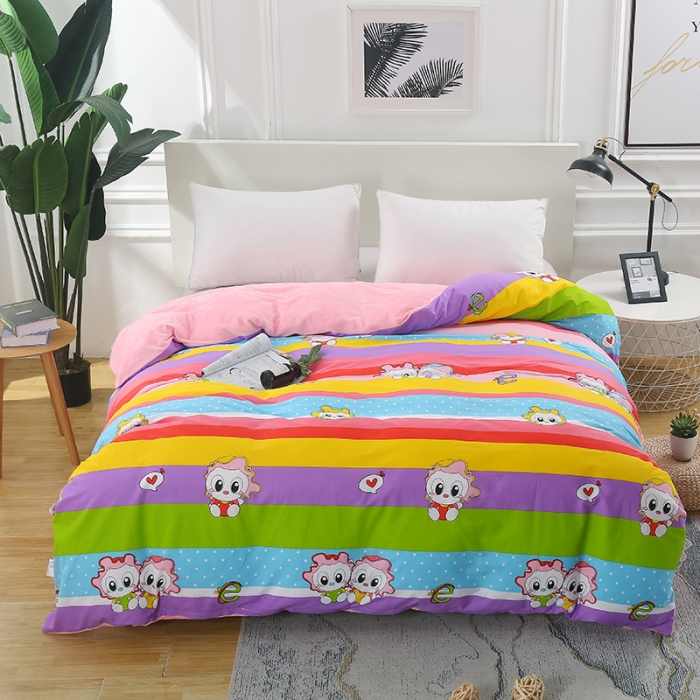 91家纺网 家纺一手货源 找家纺 雨萝 2020新款棉加绒单被套 可爱小宝贝