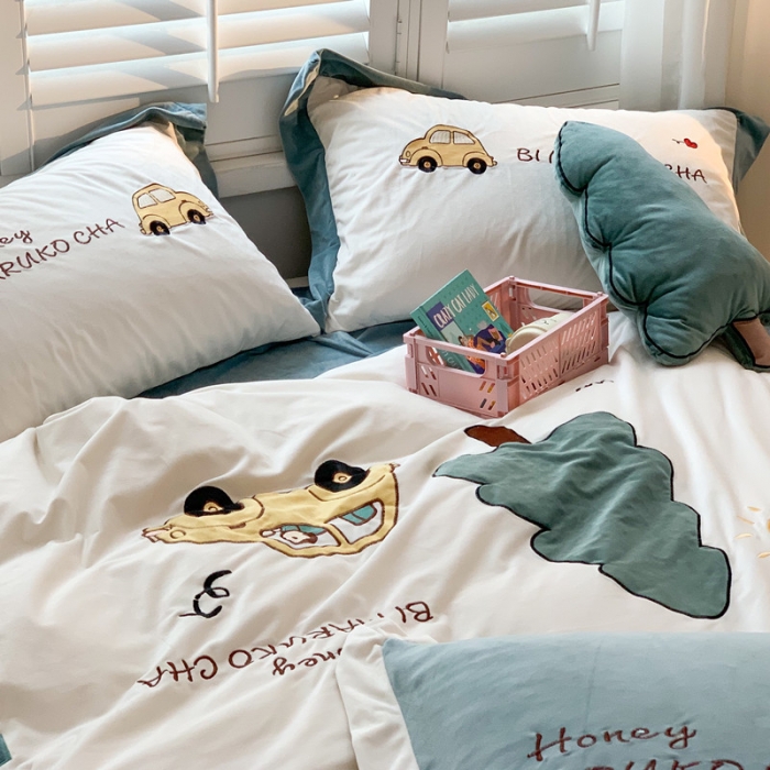 91家纺网 家纺一手货源 找家纺 星野 2020秋冬新款高克重宝宝绒四件套萌宠