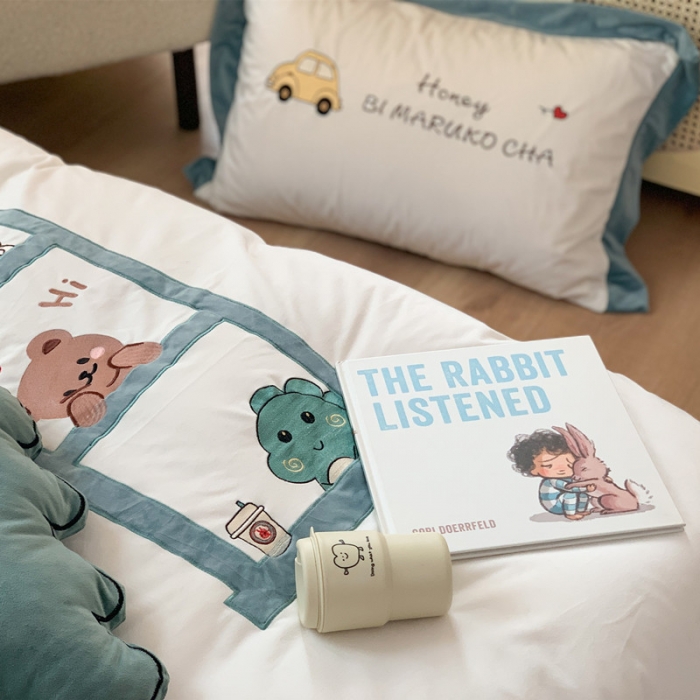 91家纺网 家纺一手货源 找家纺 星野 2020秋冬新款高克重宝宝绒四件套萌宠