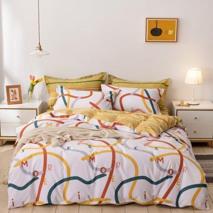 91家纺网 家纺一手货源 找家纺 星期三 2020年秋冬新款全棉13372四件套（加老板微信有会员价）拉斐尔