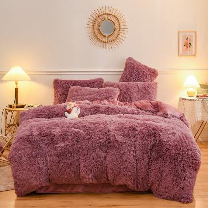 91家纺网 家纺一手货源 找家纺 （总）蝶帕 2020新款水貂绒四件套水晶绒宝宝绒