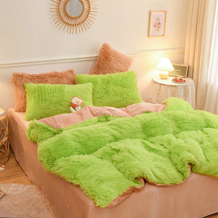 91家纺网 家纺一手货源 找家纺 （总）蝶帕 2020新款水貂绒四件套水晶绒宝宝绒