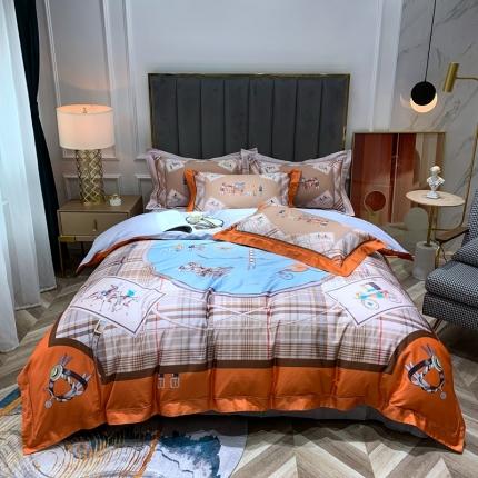 91家纺网 家纺一手货源 找家纺 （总）顾家家居 2023新款100支海岛棉数码印花四件套