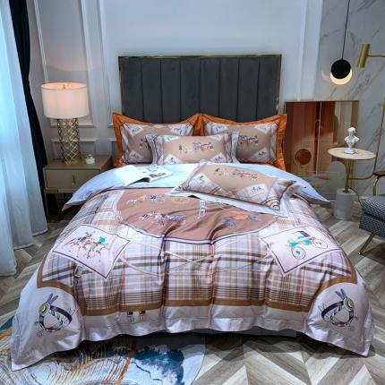 91家纺网 家纺一手货源 找家纺 （总）顾家家居 2023新款100支海岛棉数码印花四件套