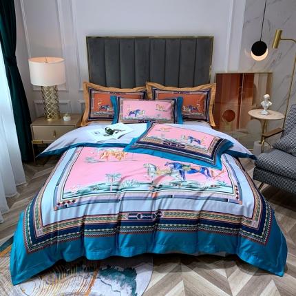 91家纺网 家纺一手货源 找家纺 （总）顾家家居 2023新款100支海岛棉数码印花四件套