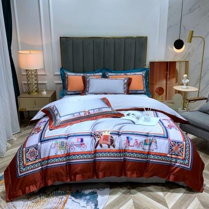 91家纺网 家纺一手货源 找家纺 （总）顾家家居 2023新款100支海岛棉数码印花四件套