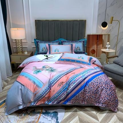 91家纺网 家纺一手货源 找家纺 （总）顾家家居 2023新款100支海岛棉数码印花四件套