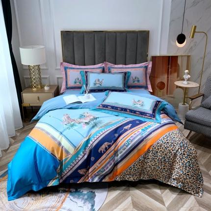 91家纺网 家纺一手货源 找家纺 （总）顾家家居 2023新款100支海岛棉数码印花四件套