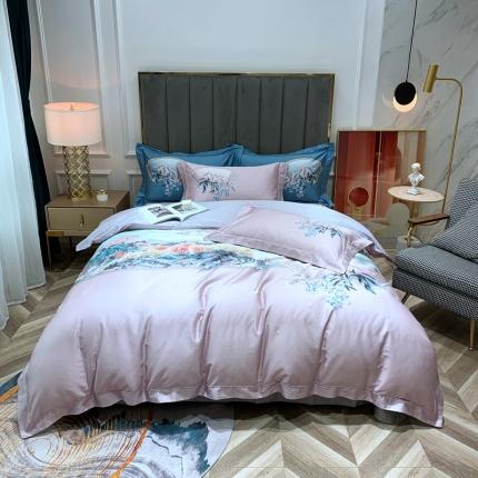 91家纺网 家纺一手货源 找家纺 （总）顾家家居 2023新款100支海岛棉数码印花四件套