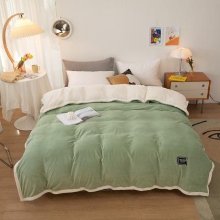 91家纺网 家纺一手货源 找家纺 （总）棉生活 2020新款纯色多功能加厚牛奶绒贝贝绒被套毯