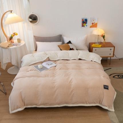 91家纺网 家纺一手货源 找家纺 （总）棉生活 2020新款纯色多功能加厚牛奶绒贝贝绒被套毯