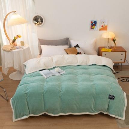 91家纺网 家纺一手货源 找家纺 （总）棉生活 2020新款纯色多功能加厚牛奶绒贝贝绒被套毯