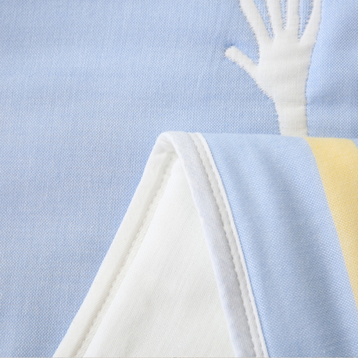 91家纺网 家纺一手货源 找家纺 朴尔2020新款全棉十层纱布加厚儿童盖被毛巾被 爱跳舞的姑娘兰