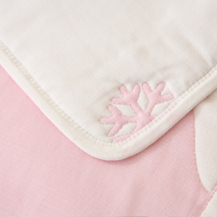 91家纺网 家纺一手货源 找家纺 朴尔2020新款全棉十层纱布加厚儿童盖被毛巾被 溜冰鼠粉