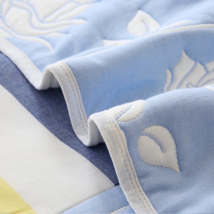 91家纺网 家纺一手货源 找家纺 朴尔2020新款全棉十层纱布加厚儿童盖被毛巾被 溜冰鼠兰