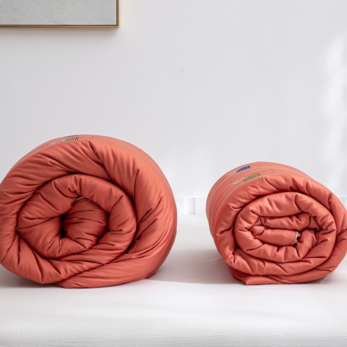 91家纺网 家纺一手货源 找家纺 久典2020天丝莫代尔抗菌被艾马仕系列 艾马仕-橙