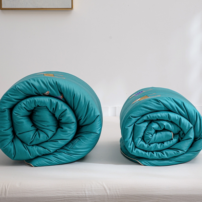 91家纺网 家纺一手货源 找家纺 久典2020天丝莫代尔抗菌被艾马仕系列 艾马仕-绿