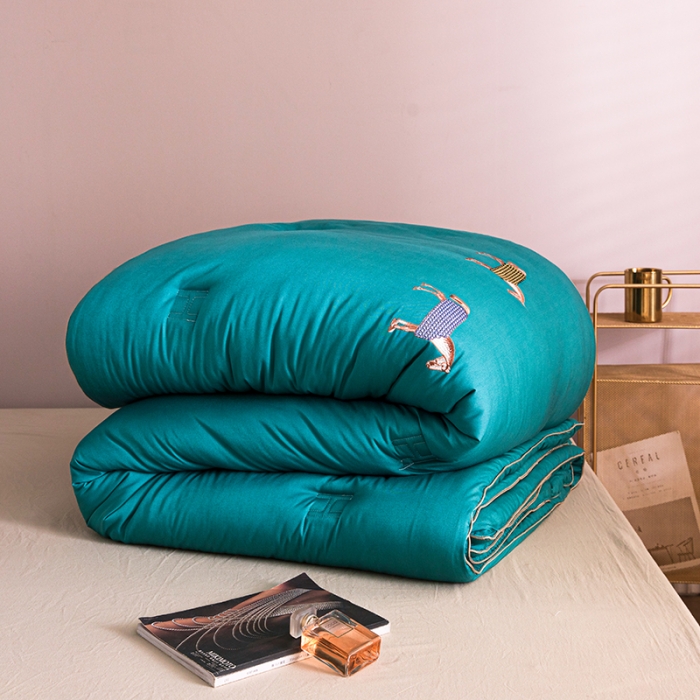 91家纺网 家纺一手货源 找家纺 久典2020天丝莫代尔抗菌被艾马仕系列 艾马仕-绿