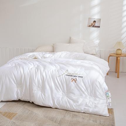 久典2020新款40S全棉提花抗菌被甜心系列 甜心-白