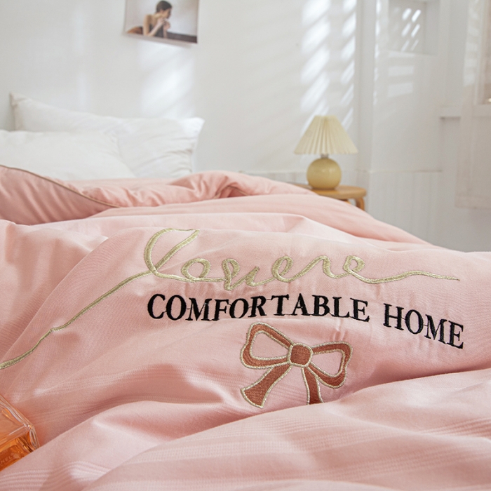 91家纺网 家纺一手货源 找家纺 久典2020新款40S全棉提花抗菌被甜心系列 甜心-玉