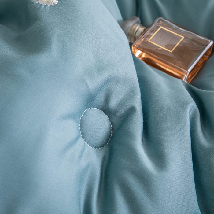 91家纺网 家纺一手货源 找家纺 久典2020新款天丝莫代尔抗菌被小雏菊系列 小雏菊-蓝