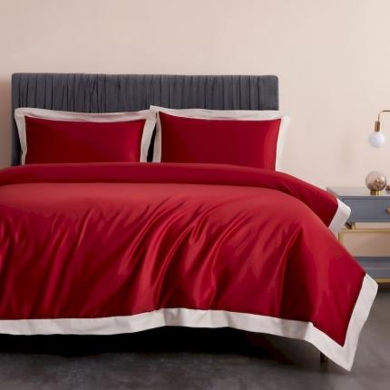 （总）涞澳家纺 2019新款60长绒棉四周拼色四件套