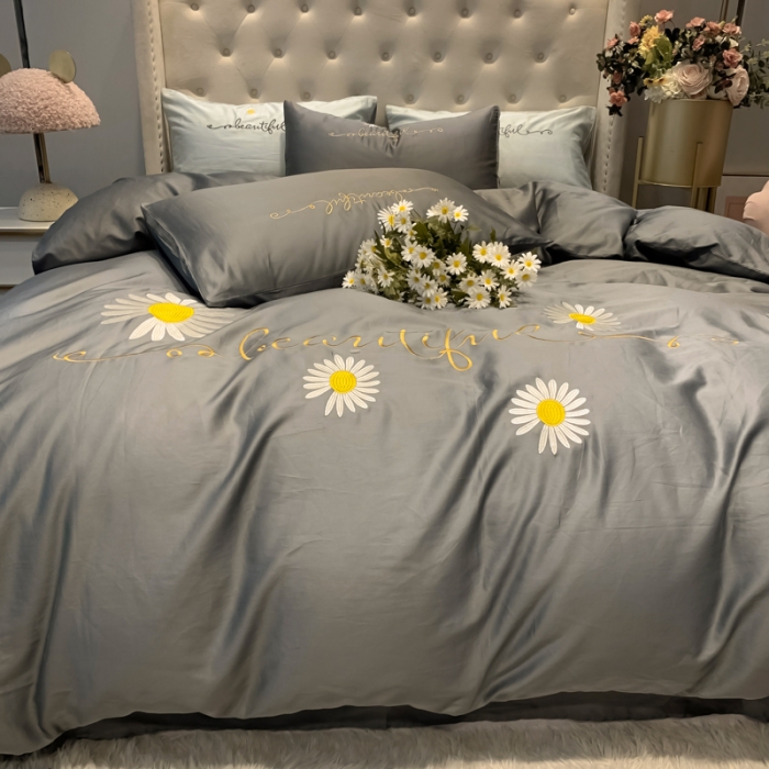 91家纺网 家纺一手货源 找家纺 （总） 眠帛家居 2020新款贡缎全棉绣花系列