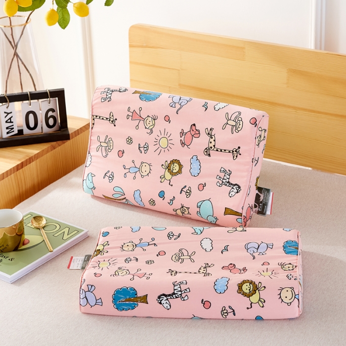 91家纺网 家纺一手货源 找家纺 萌番宝 2020潮款儿童乳胶枕 粉色童年