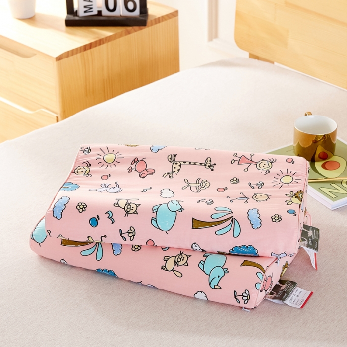 91家纺网 家纺一手货源 找家纺 萌番宝 2020潮款儿童乳胶枕 粉色童年