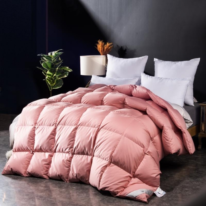 91家纺网 家纺一手货源 找家纺 圣梦莱120支全棉羽绒冬被凡是质量问题退货厂家承担费用橙红色