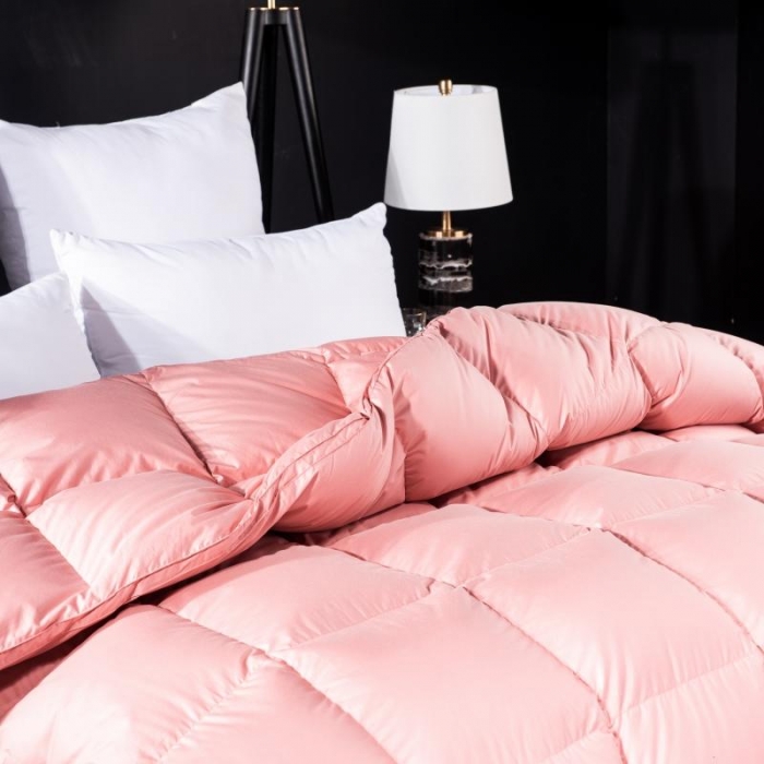 91家纺网 家纺一手货源 找家纺 圣梦莱120支全棉羽绒冬被凡是质量问题退货厂家承担费用橙红色