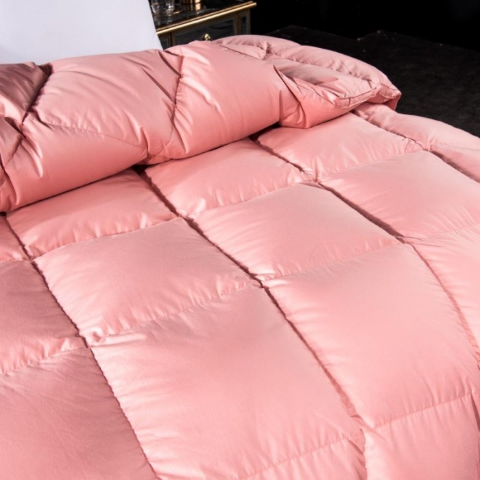 91家纺网 家纺一手货源 找家纺 圣梦莱120支全棉羽绒冬被凡是质量问题退货厂家承担费用橙红色