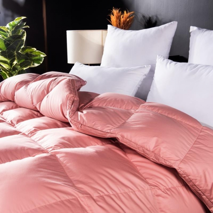 91家纺网 家纺一手货源 找家纺 圣梦莱120支全棉羽绒冬被凡是质量问题退货厂家承担费用橙红色