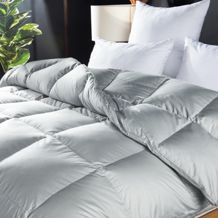 91家纺网 家纺一手货源 找家纺 圣梦莱120s棉羽绒被芯冬被凡是质量问题退货厂家承担费用蓝灰