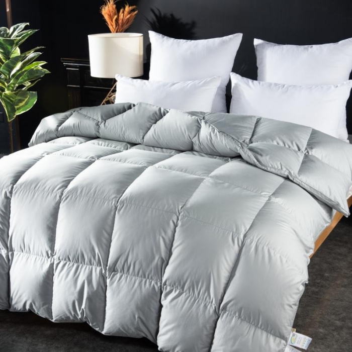 91家纺网 家纺一手货源 找家纺 圣梦莱120s棉羽绒被芯冬被凡是质量问题退货厂家承担费用蓝灰