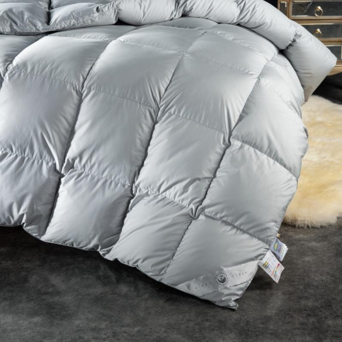 91家纺网 家纺一手货源 找家纺 圣梦莱120s棉羽绒被芯冬被凡是质量问题退货厂家承担费用蓝灰
