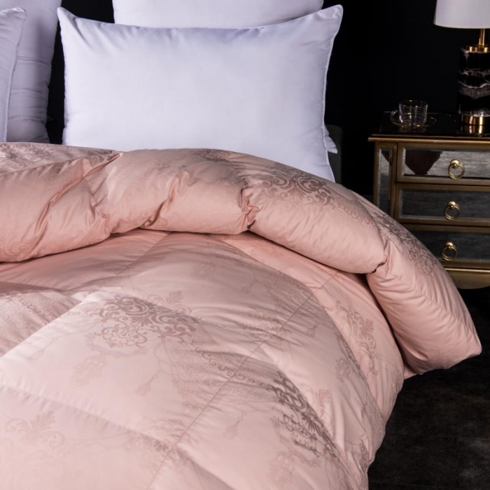 91家纺网 家纺一手货源 找家纺 圣梦莱150支全棉羽绒冬被凡是质量问题退货厂家承担费用豆沙色