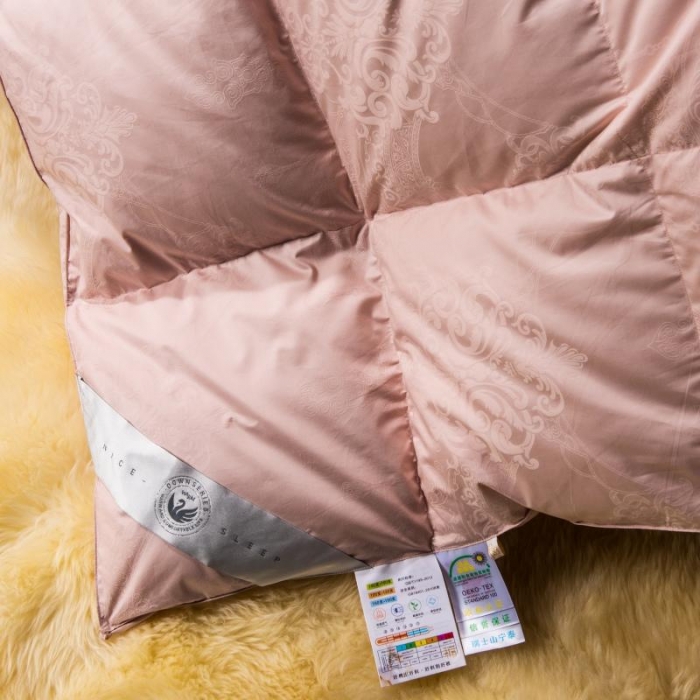 91家纺网 家纺一手货源 找家纺 圣梦莱150支全棉羽绒冬被凡是质量问题退货厂家承担费用豆沙色