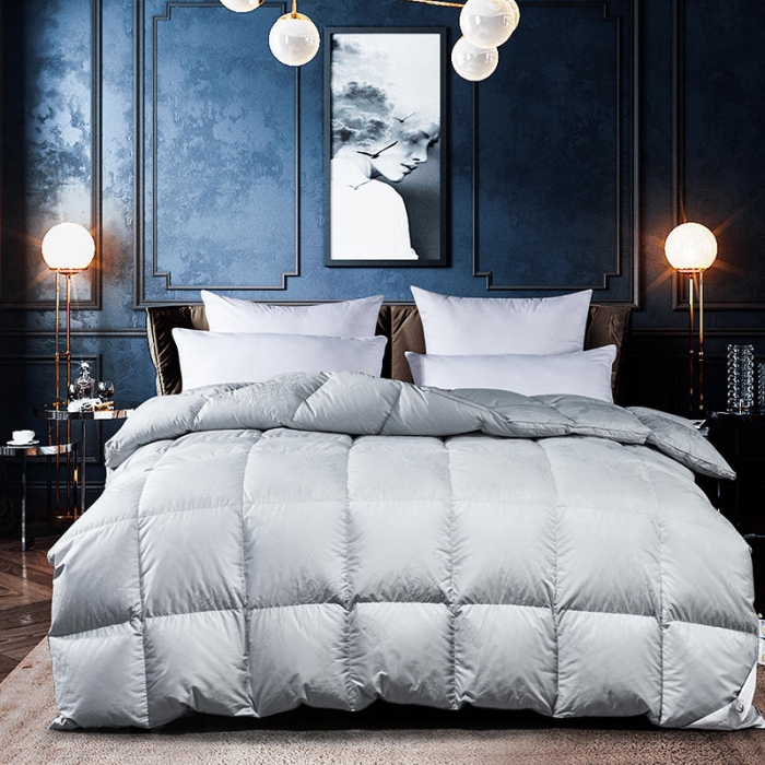 91家纺网 家纺一手货源 找家纺 圣梦莱150支全棉羽绒冬被凡是质量问题退货厂家承担费用月光灰