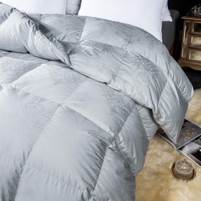 91家纺网 家纺一手货源 找家纺 圣梦莱150支全棉羽绒冬被凡是质量问题退货厂家承担费用月光灰