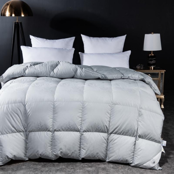 91家纺网 家纺一手货源 找家纺 圣梦莱150支全棉羽绒冬被凡是质量问题退货厂家承担费用月光灰