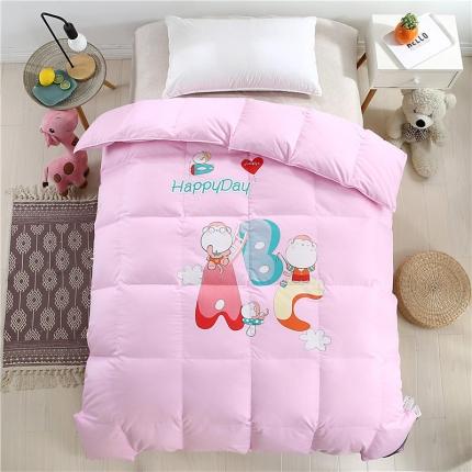 91家纺网 家纺一手货源 找家纺 圣梦莱儿童全棉羽绒冬被凡是质量问题退货厂家承担费用三只猴子