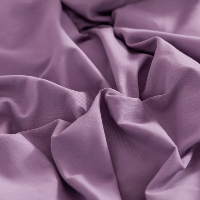 91家纺网 家纺一手货源 找家纺 窝米 2020新款40s纯色磨毛四件套花边系列 香芋紫