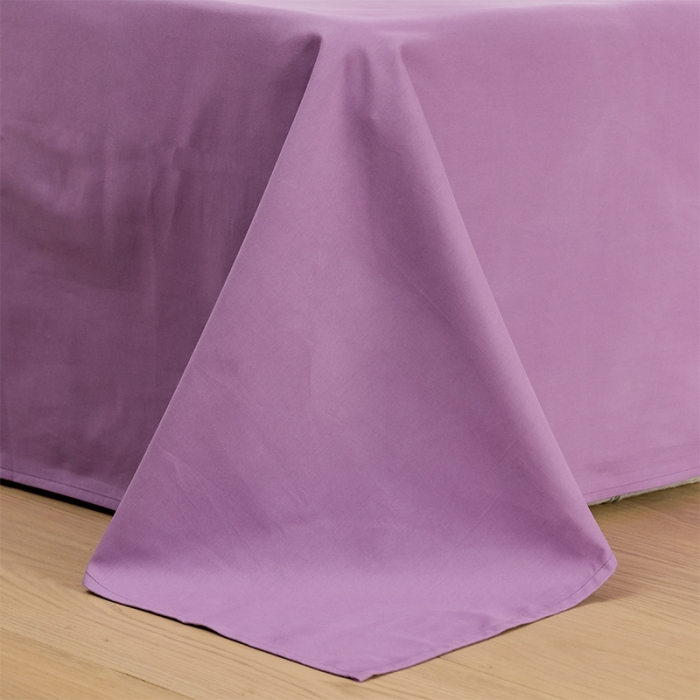 91家纺网 家纺一手货源 找家纺 窝米 2020新款40s纯色磨毛四件套花边系列 香芋紫