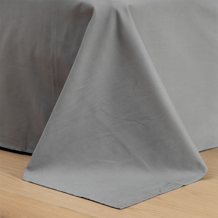 91家纺网 家纺一手货源 找家纺 窝米 2020新款40s纯色磨毛四件套花边系列 星空灰